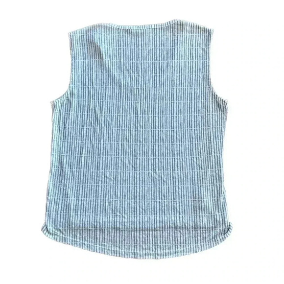 Athleta Breezy Muscle Tank Medium Gray and White - Picture 4 of 7